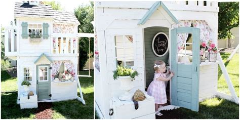 best mom ever creates world s cutest playhouse for her daughter play houses backyard play