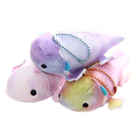 Mochi Puni Wooper Looper Colorful Axolotl Plushie Pink 4 Inches