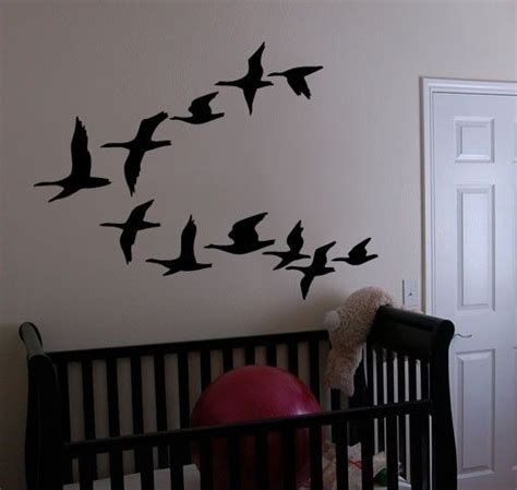 Vinyl Wall Art Decal Sticker Flying Geese Ducks Birds Item 162 Etsy