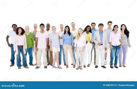 Group Of Casual People Standing Together Stock Image Image Of