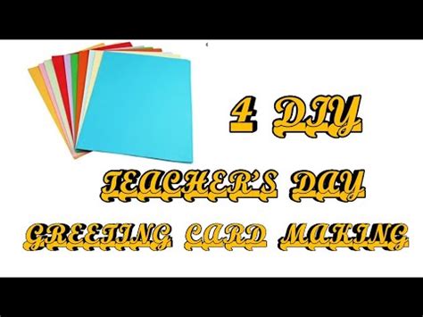 diy teachers day card greeting cards youtube