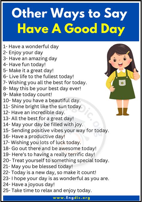 Unique Cute And Romantic Ways To Say Have A Good Day Engdic