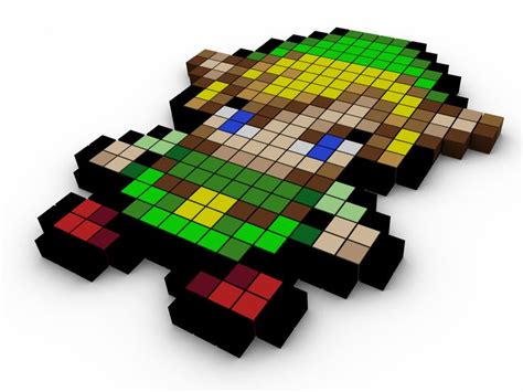 3d View Link The Legend Of Zelda Pixels 1600x1200 Wallpaper Pixel