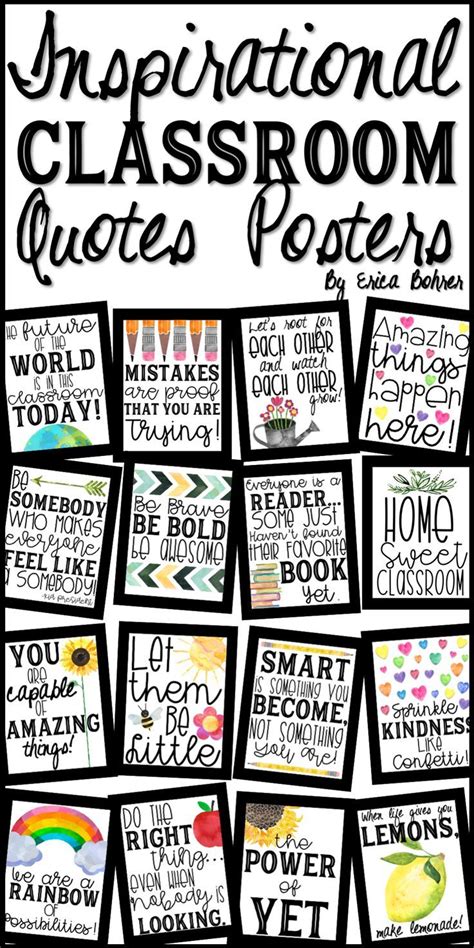 Motivational Classroom Quotes Posters Inspirational Classroom Quotes
