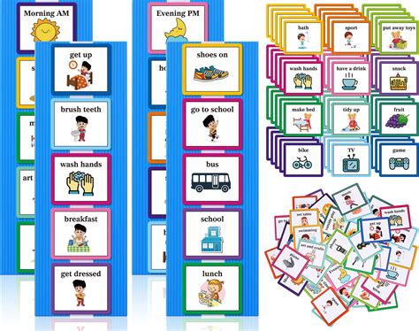 Buy 60 Pieces Visual Schedule Cards For Kids Routine Cards Home Chore