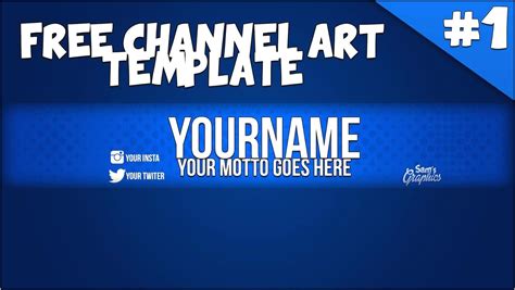 Free Channel Art Template For Youtube Resume Example Gallery