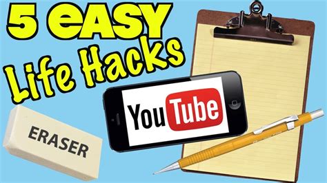 5 simple life hacks using school supplies class hacks nextraker youtube