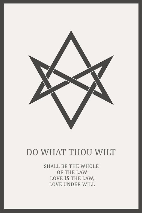 Do What Thou Wilt Thelema Poster Aleister Crowley Quote Etsy