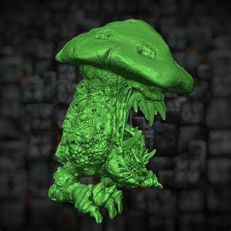 3d File Giant Mushroom Monster・3d Printable Model To Download・cults