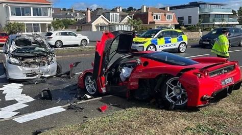 Uk Rare Ferrari Enzo Gets Banged Up In Odd Crash With A Honda Fit