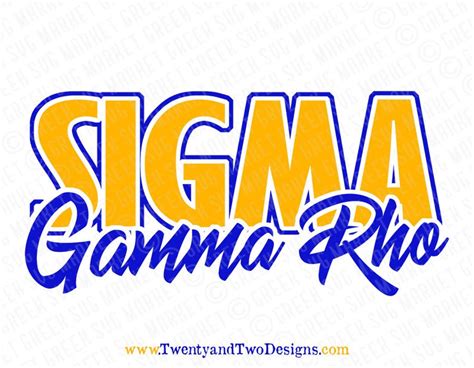 Sigma Gamma Rho Svg SGRho SVG Sigma Gamma Rho Art Sigma | Etsy
