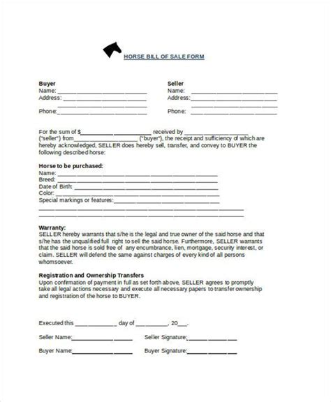 Free 36 Bill Of Sale Forms In Ms Word