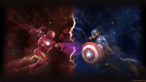 Wallpaper Of Iron Man And Captain America