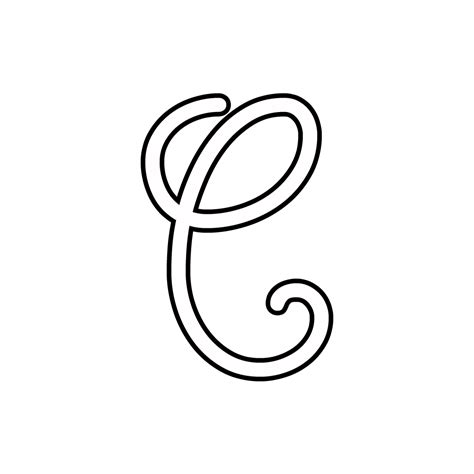 Letters And Numbers Cursive Uppercase Letter C