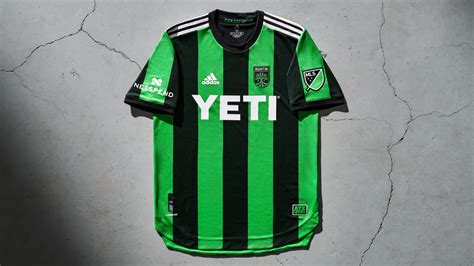 Austin Fc Jersey Club Reveals Green Black Striped Kit