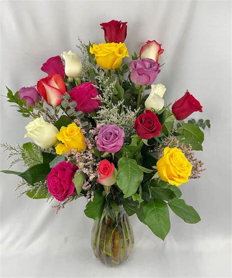 Colorful Rainbow Roses Wayne Nj Same Day Flower Delivery Bosland