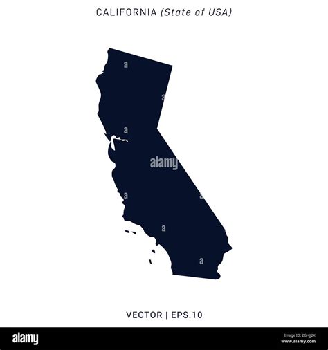 California Usa Map Vector Stock Illustration Design Template Vector