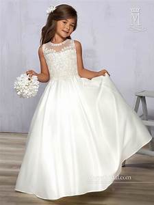 Angel Flower Girl Dresses Style F576 In Ivory White Color