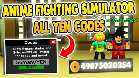 So right here we've looked through fandom, twitter and reddit just to come up with the full code list at this moment. *NEW 3 SECRET YEN CODES* ANIME FIGHTING SIMULATOR ROBLOX ...