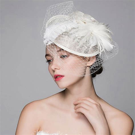 Lyumo Wedding Hatbride Women Hat Wedding Party Lace Veils Formal Hats