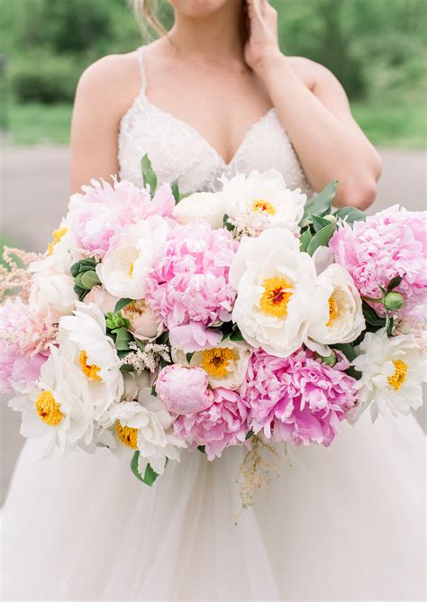 Stunning White Roses And Pink Peonies Bouquet Get Yours Now And Add A