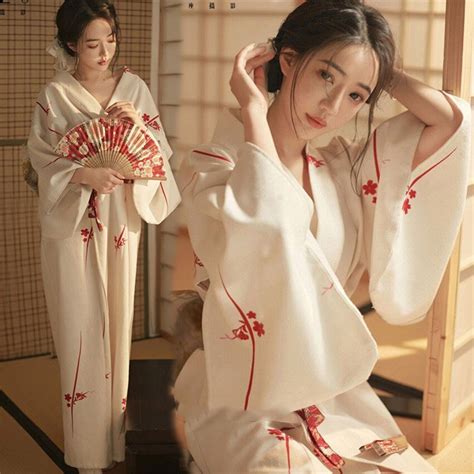 Japanischen Traditionellen Kimono Casual Frauen Geisha Weiß Haori Yukata Kimono Bogen Knoten