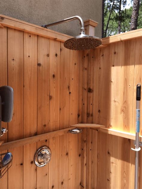 Freestanding Cedar Outdoor Showers Outdoor Shower Kits Outdoor Shower