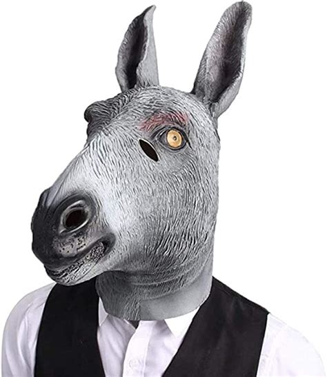 Donkey Mask Latex Animal Head Mask Halloween Party Farm