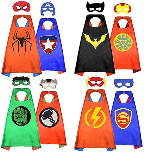 Belvita Capas De Superhéroe Para Niños 8 Héroes Reversibles Capas Y