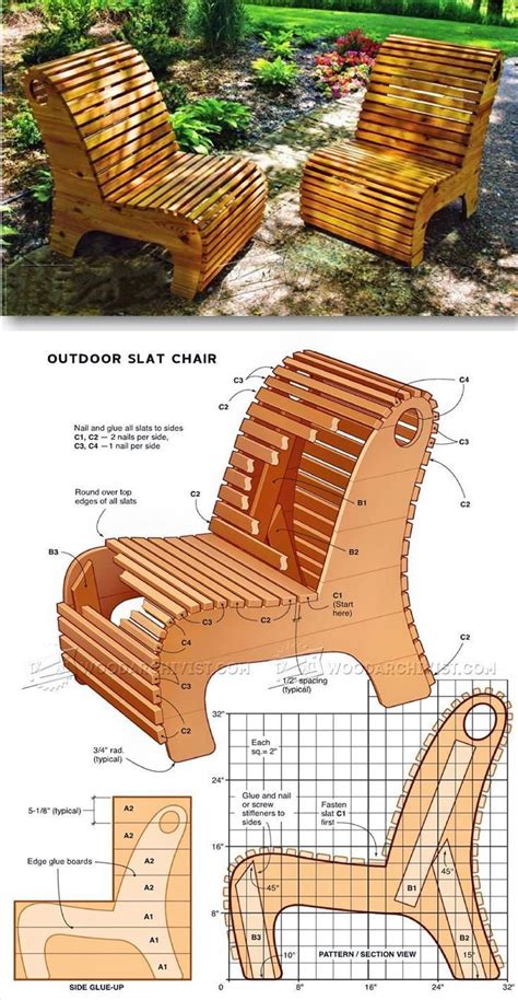 Outdoor Slat Chair Plans Outdoor Furniture Plans And Projects
