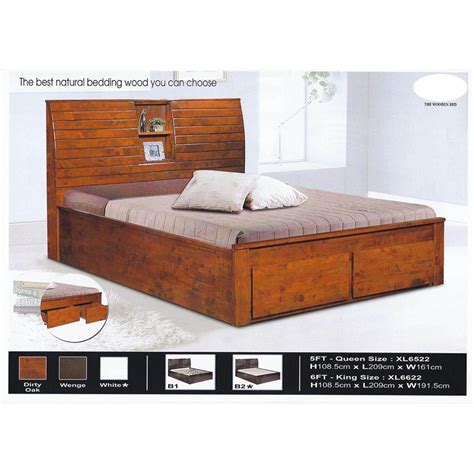 Wood Bed Frame Queen With Drawers Aamerica Glacier Point Transitional