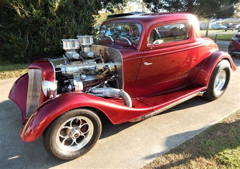 1934 Ford 3 Window Coupe Supercharged Street Hot Rod 400cid No Reserve