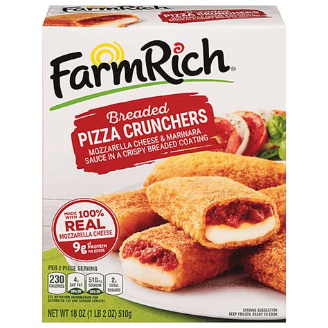 Farm Rich Pizza Crunchers Breaded Oz Frozen Foods Fairplay Foods