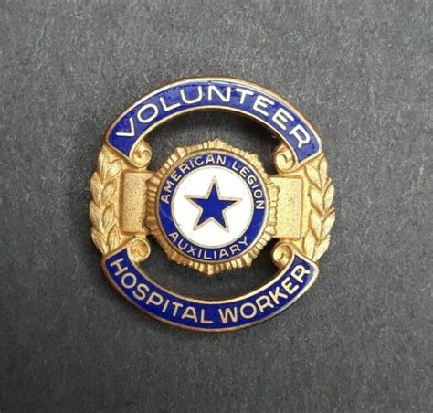 Vintage American Legion Auxiliary Volunteer Hospital Worker Pin Ebay