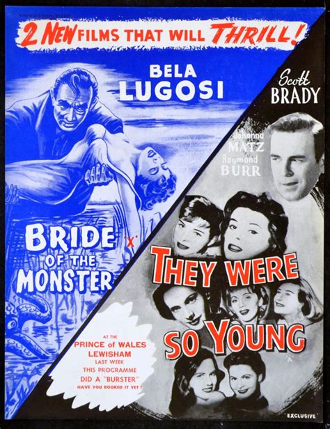 Bride Of The Monster They Were So Young Rare Film Posters