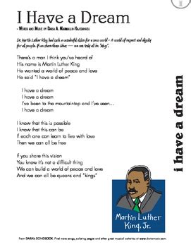 The single became a big hit, topping the charts in many countries and peaking at no.2 in the uk over the christmas week of 1979. MLK Day Song - "I Have A Dream" Free Lyric Sheet by World ...