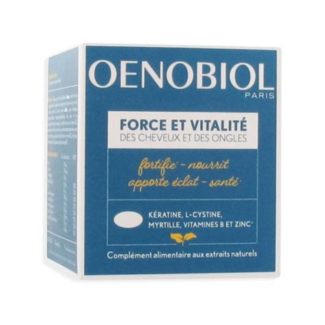 Oenobiol 60 Capsules Cheveux Ongles Forts Et Sains
