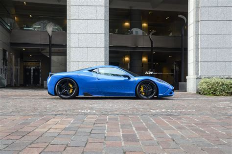 Blue Ferrari 458 Speciale Cars Adv1 Wheels Wallpapers Hd