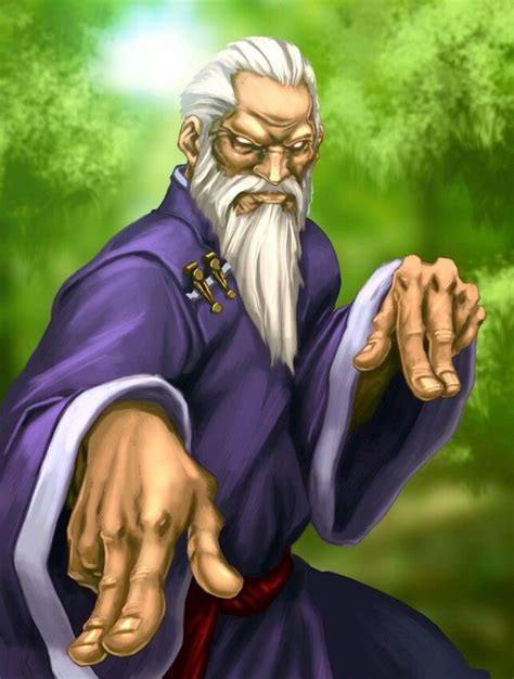 Old Man Chinese Assasin Gen Street Fighter Anime Personagem Fictício