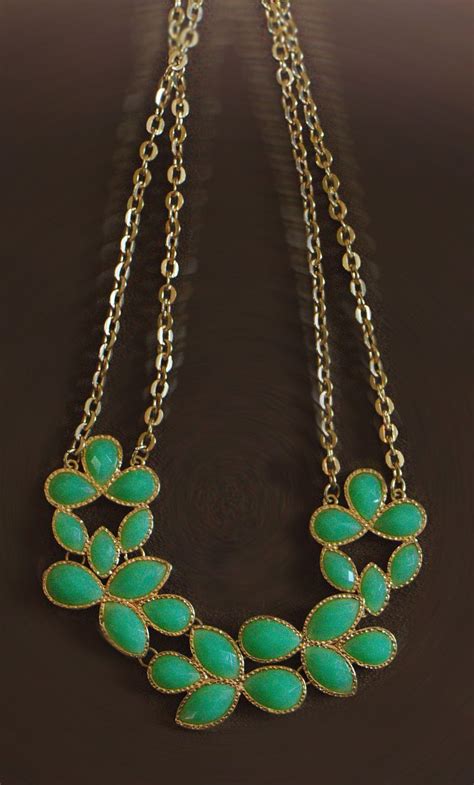 Teal Statement Necklace By Tinker Shop Teal Statement Necklace