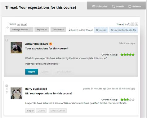 Blackboard Using Discussion Boards Elearning Support And Resources