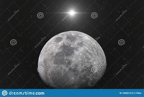 Moon Seen Through 10 Inch Telescope Stock Image Image Of Light