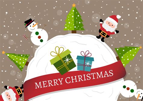 Free for commercial use no attribution required high quality images. Happy christmas cartoon background - Download Free Vectors ...