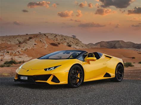 Lamborghini Huracan Evo Spyder Yellow Marsel Luxury Car Rental