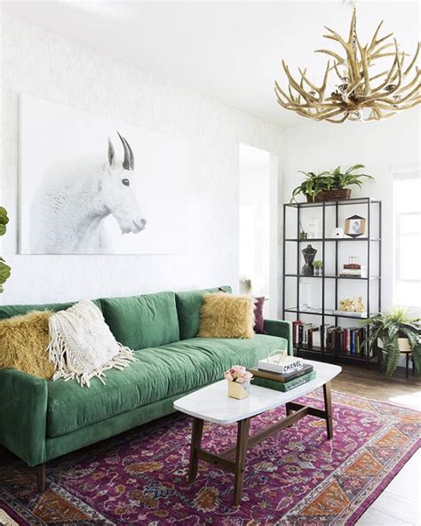 Living Room Ideas With Green Velvet Sofa