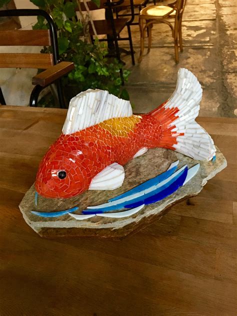 Üç Boyutlu Koi Balığı Mozaiği - artvecraft.com