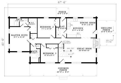 Log Cabin House Plan 5 Bedrooms 3 Bath 2482 Sq Ft Plan 12 778