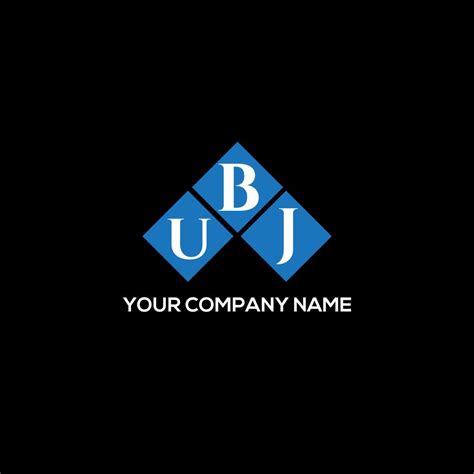 Diseño De Logotipo De Letra Ubj Sobre Fondo Negro Concepto De Logotipo