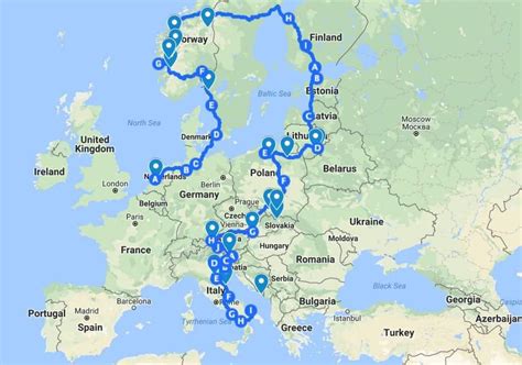 Europe Backpacking Trip Itinerary Wydział Cybernetyki