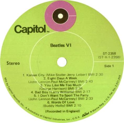 The Beatles Beatles Vi Lime Green Us Vinyl Lp Album Lp Record 396783